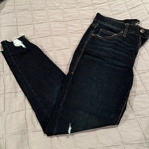 Lularoe Distressed Skinny Jean - 28 - Dark Wash